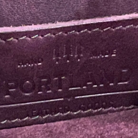 Portland Leather Goods Backpack Purse In Plum Purple With Gold Zippers & Adjusta - Picture 4 of 14